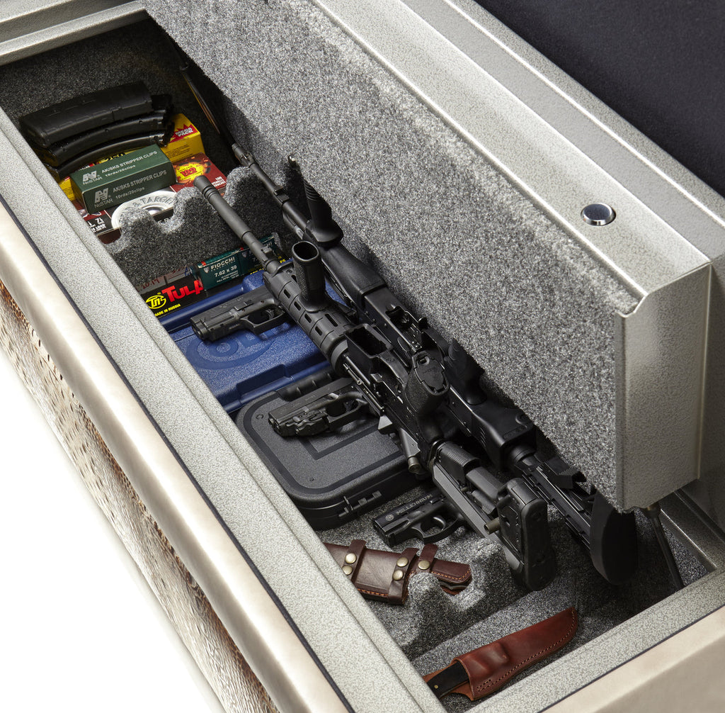Hidden Gun Safe Bench Aged Gator Gray Inset Stargo Dove Frame 1 2 Dal Forgesafe USA