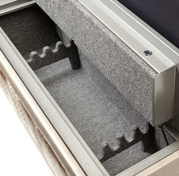 horizontal long gun storage for guns ammo and valuables