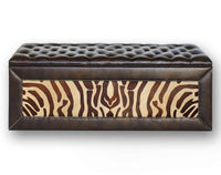 Zebra Caramel Inset • Croc Chicory Frame • 1/2" Odessa Nail